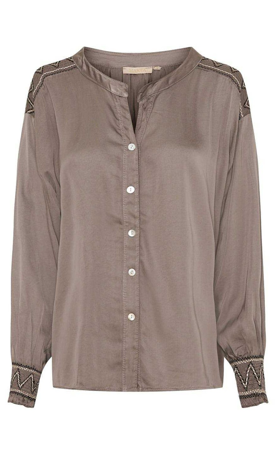 Marta Du Chateau Marta Du Chateau Shirt - Elina - Fango | Shirts