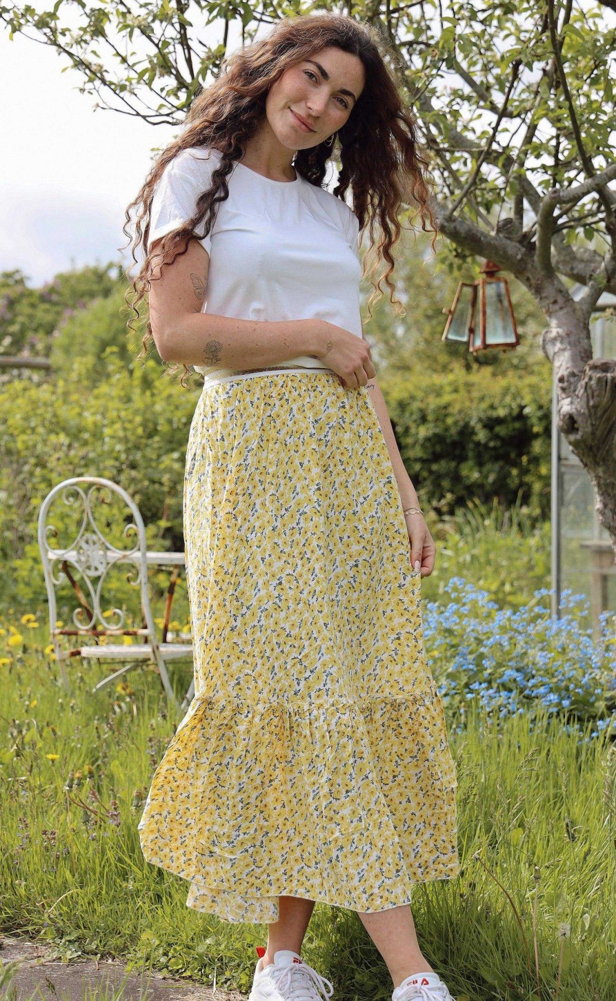 INA Copenhagen Ina Copenhagen Skirt - Hanna - Yellow Flower | Skirts