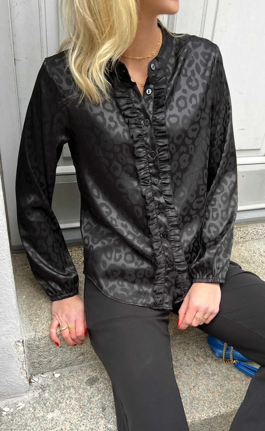 INA Copenhagen Ina Copenhagen Shirt - Florina - Black Leopard | Shirts