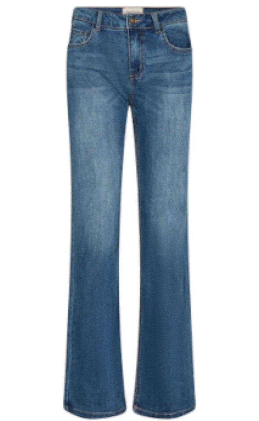 FreeQuent Freequent Trousers - Harlow Wide - Stone Blue | Trousers & Jeans