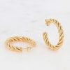 Smykkeli Copenhagen Sykkeli Copenhagen Earrings - Taiwan Twisted Hoops - Gold | Jewelry