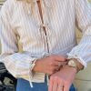 INA Copenhagen Ina Copenhagen Blouse - Cornelia - Camel / White Stripe (Reversible) | Blouses