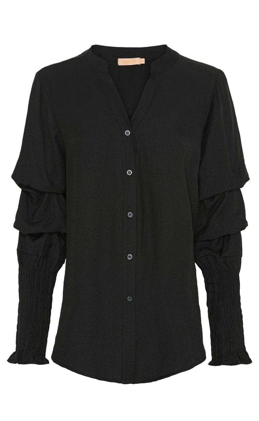 Marta Du Chateau Marta Du Chateau Shirt - 3639 Aisha - Black | Shirts