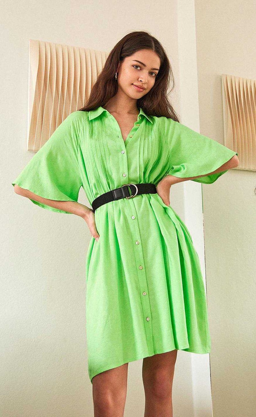 YAS Yas Shirtdress - Fira - Summer Green | Shirts