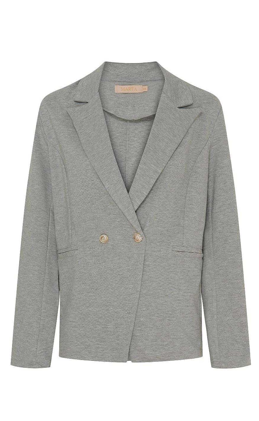 Marta Du Chateau Marta Du Chateau Blazer - 85641-1 Vivian - Gray Melange | Blazers & Down Jackets