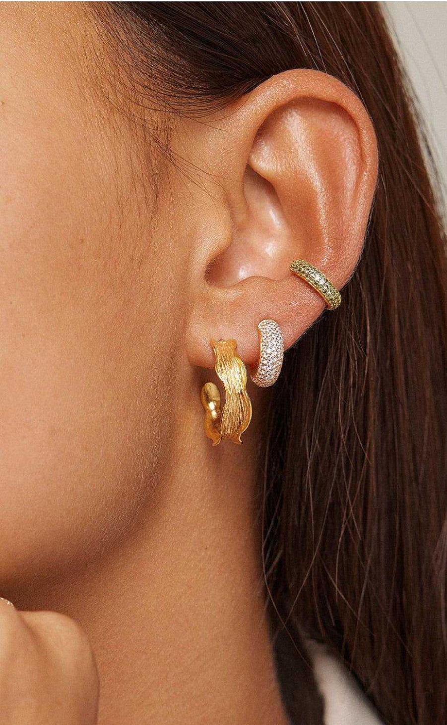 ENAMEL Copenhagen Enamel Copenhagen Earrings - Hoops - Ane Small - Gold | Jewelry