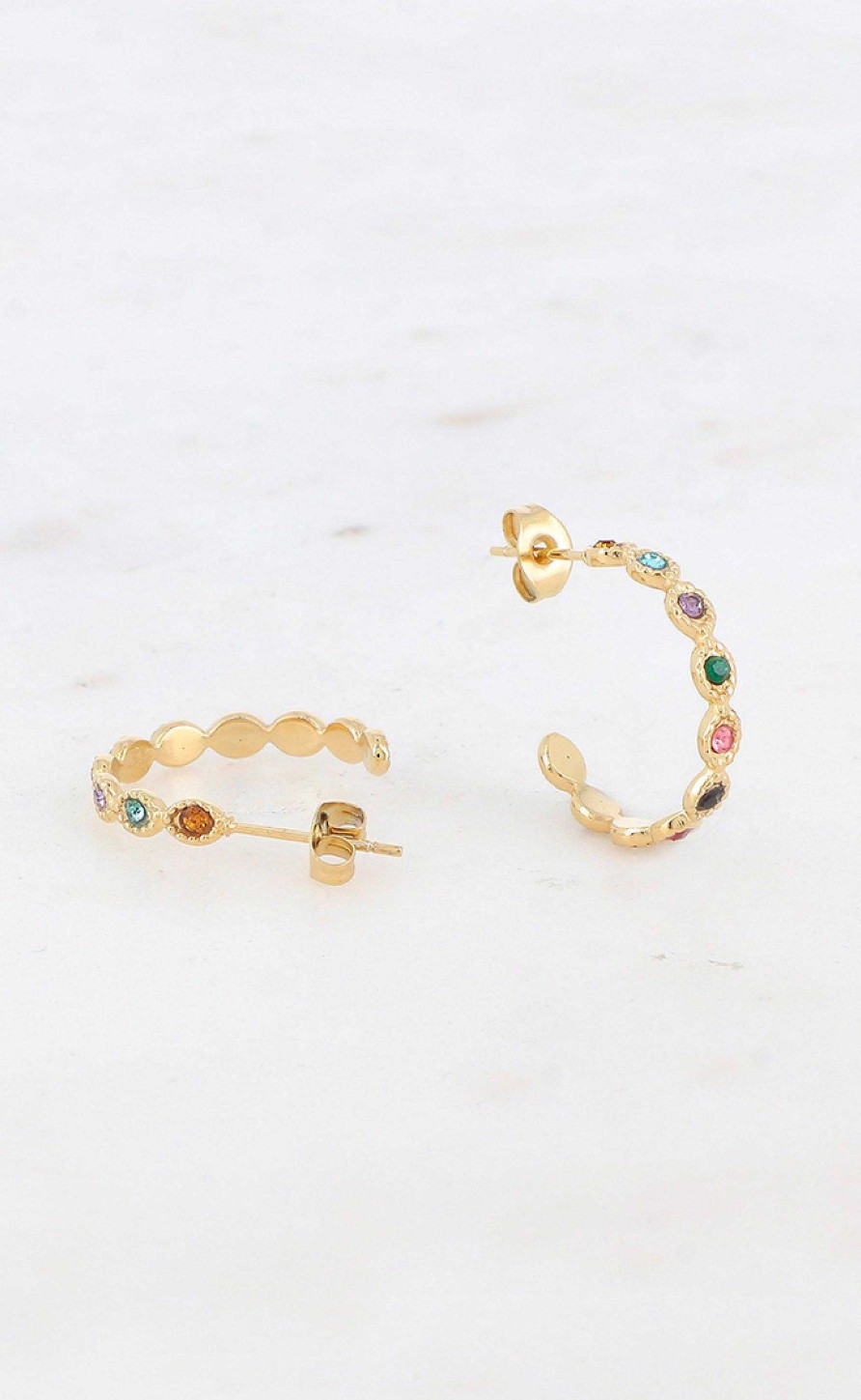 Smykkeli Copenhagen Mykkeli Copenhagen Earrings / Hoops - Vienna - Rainbow | Jewelry