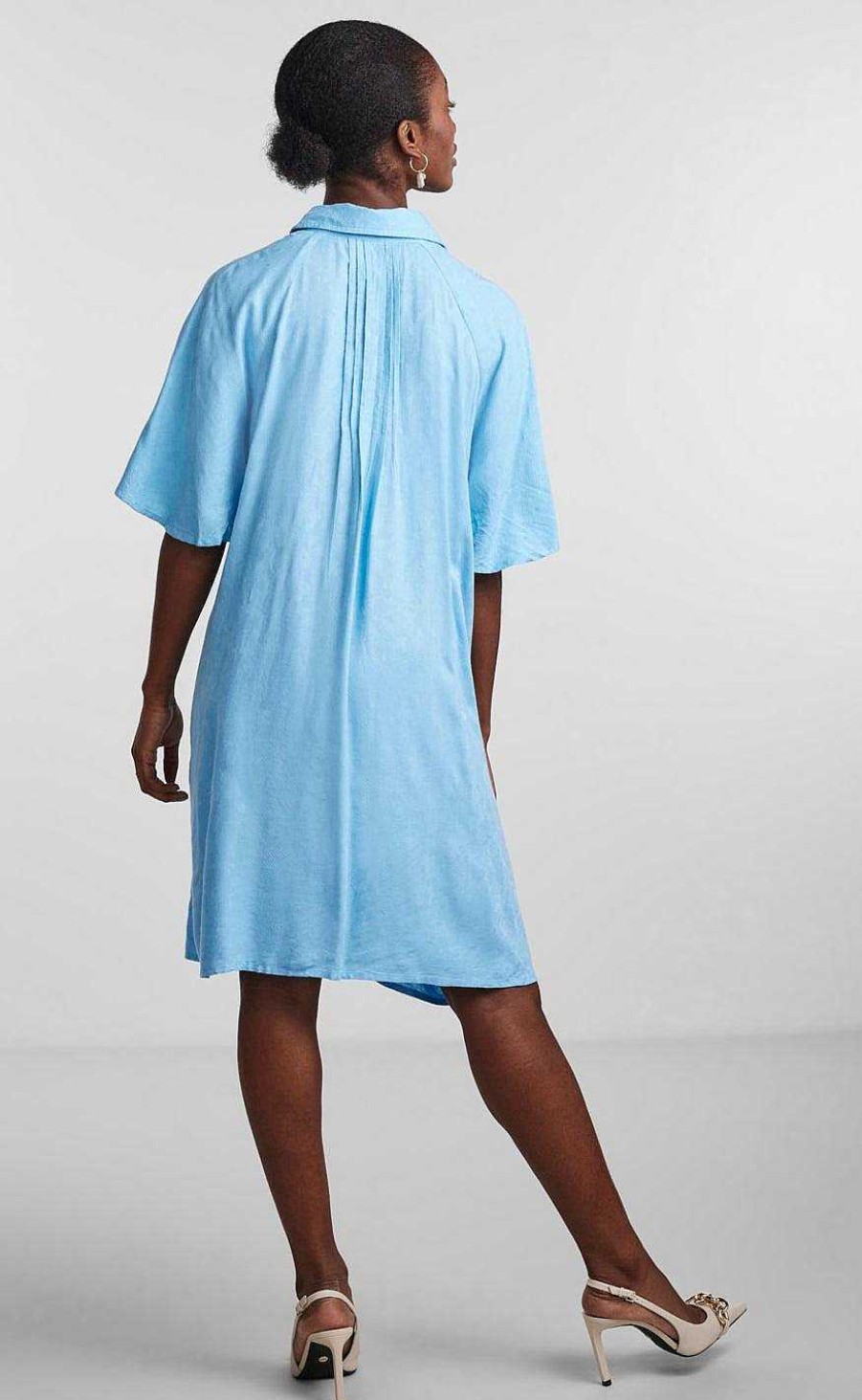 YAS Yas Shirt Dress - Fira - Ethereal Blue | Shirts