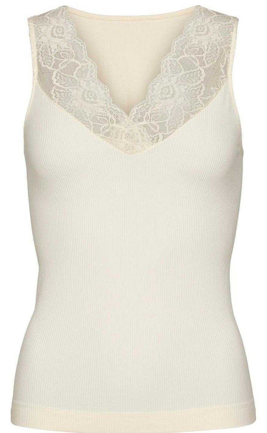 TIM u0026 SIMONSEN Tim & Simonsen Top - Belen V-Lace - Panna (Reversible) | T-Shirts & Tops