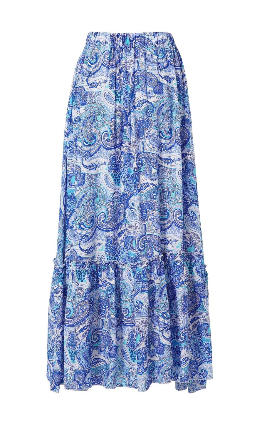 INA Copenhagen Ina Copenhagen Skirt - Hanna - Blue Paisley | Skirts