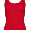 TIM u0026 SIMONSEN Tim & Simonsen Top - Frida Rib - Rosso | T-Shirts & Tops