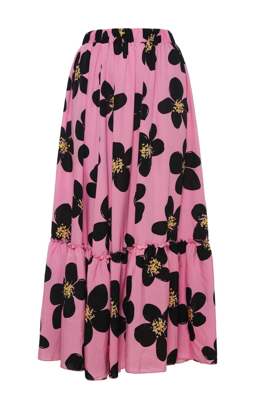 INA Copenhagen Ina Copenhagen Skirt - Hanna - Pink / Black Flower | Skirts