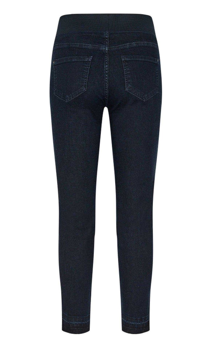 FreeQuent Freequent Pants - Shantal Ankle Raw - Dark Blue Denim | Trousers & Jeans