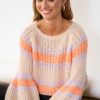 NOELLA Noella Sweater - Pacific - Apricot/Lavender Mix | Knitwear & Sweat