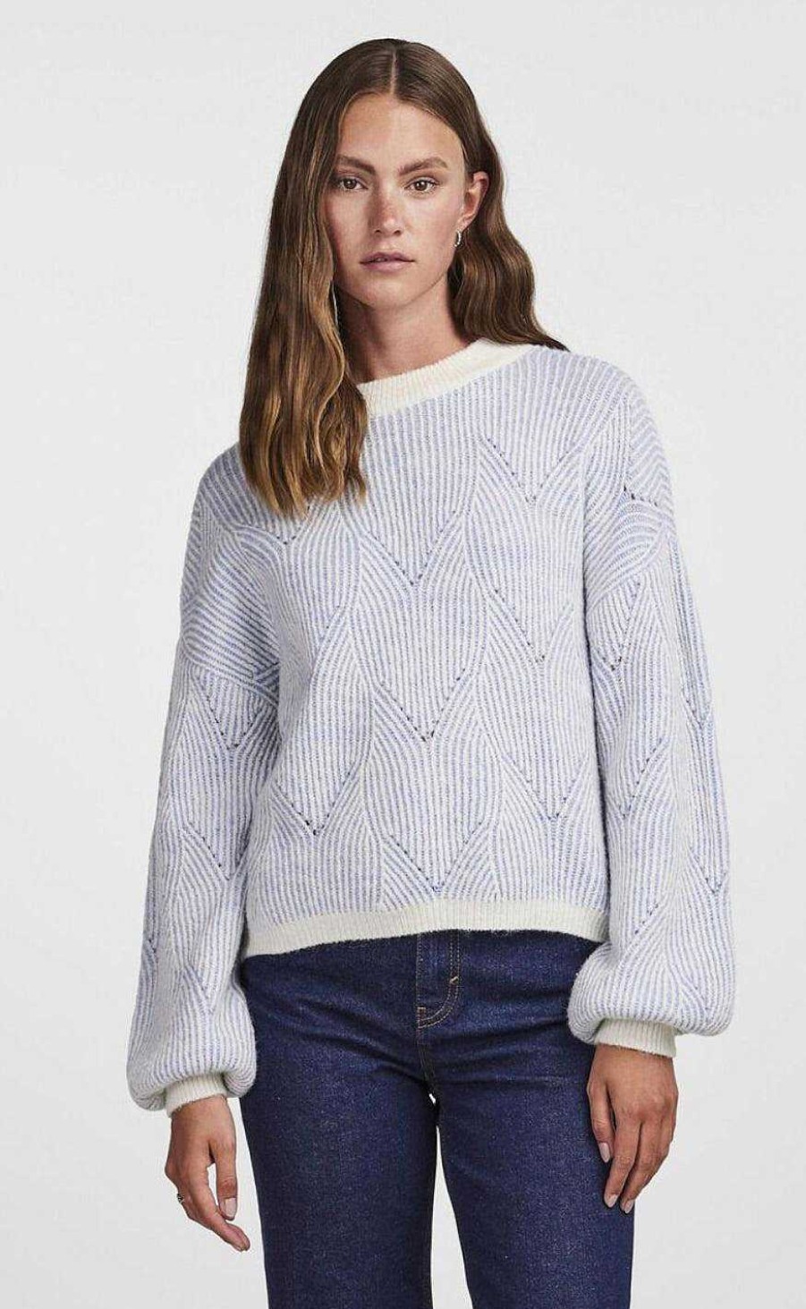 PIECES Pieces Knit - Jenna - Angel Falls | Knitwear & Sweat