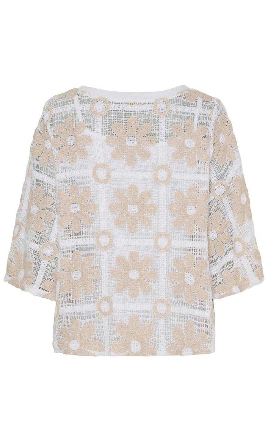 Marta Du Chateau Marta Du Chateau Blouse - 2606 Rose - White/Beige | Blouses