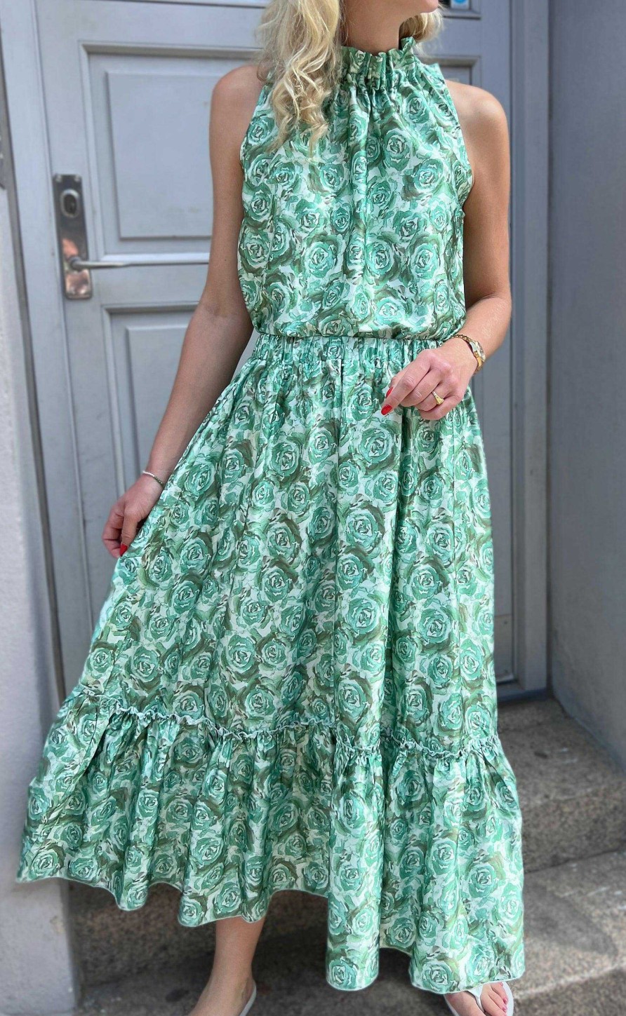 INA Copenhagen Ina Copenhagen Skirt - Hanna - Green Roses | Skirts