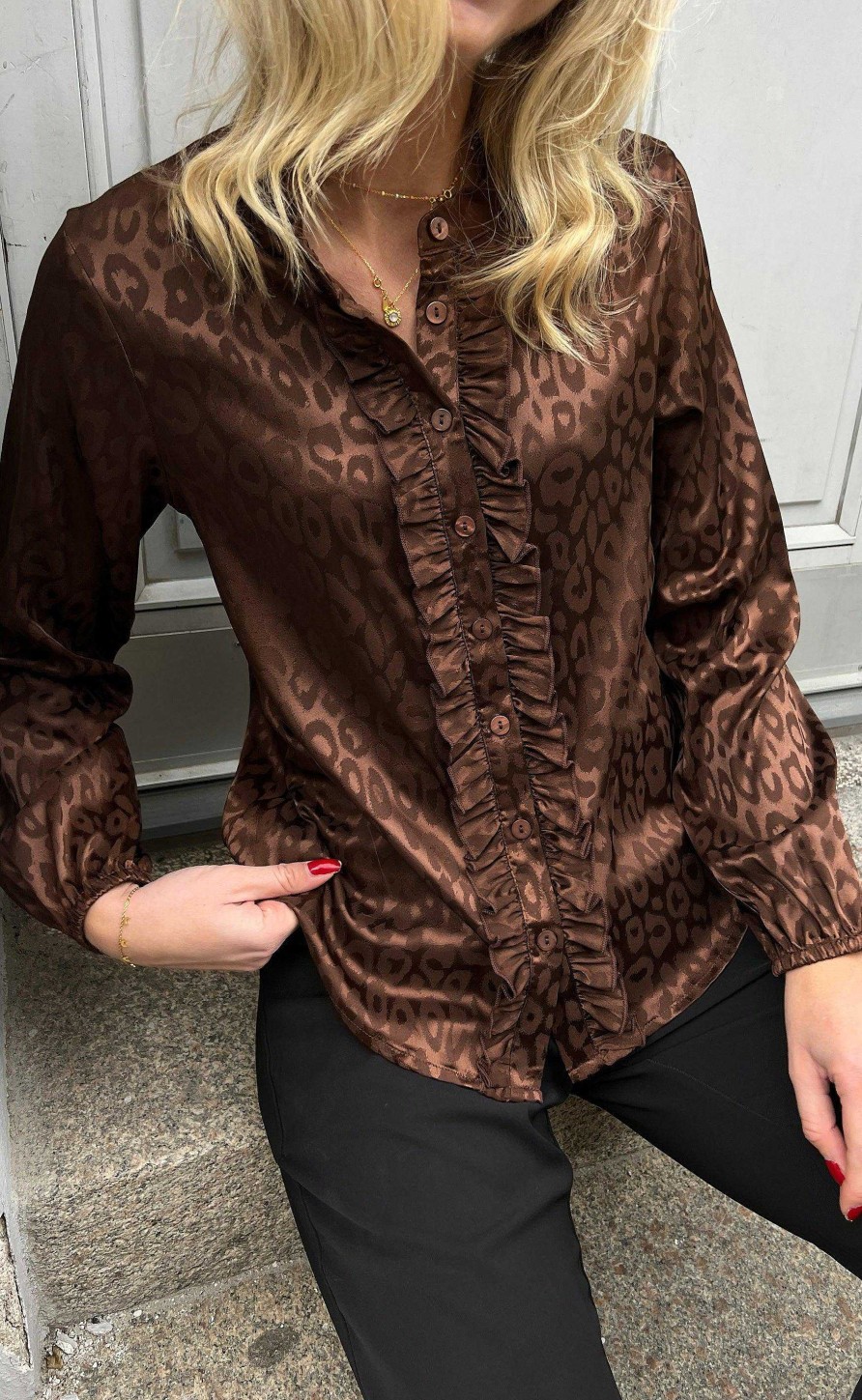 INA Copenhagen Ina Copenhagen Shirt - Florina - Chocolate Leopard | Shirts