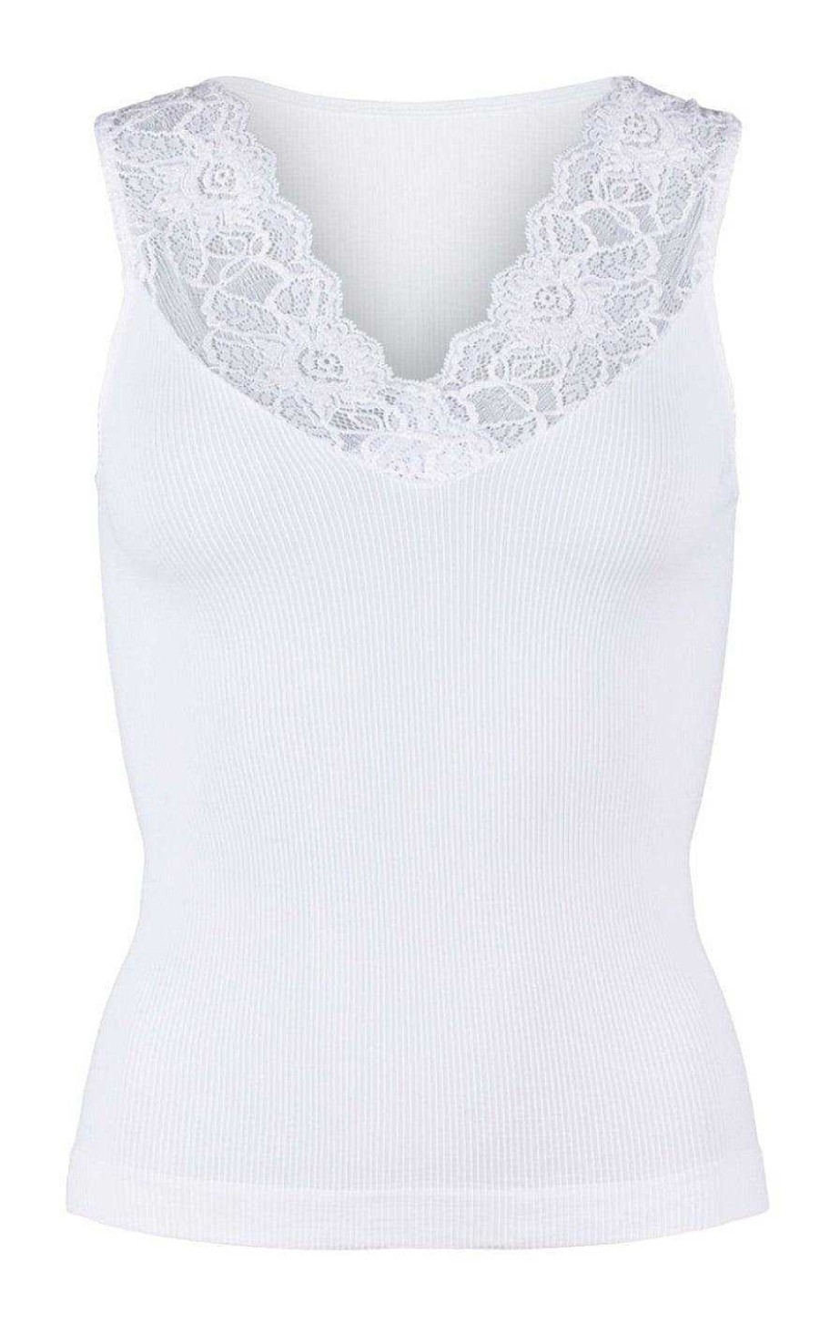 TIM u0026 SIMONSEN Tim & Simonsen Top - Belen V-Lace - White (Reversible) | T-Shirts & Tops