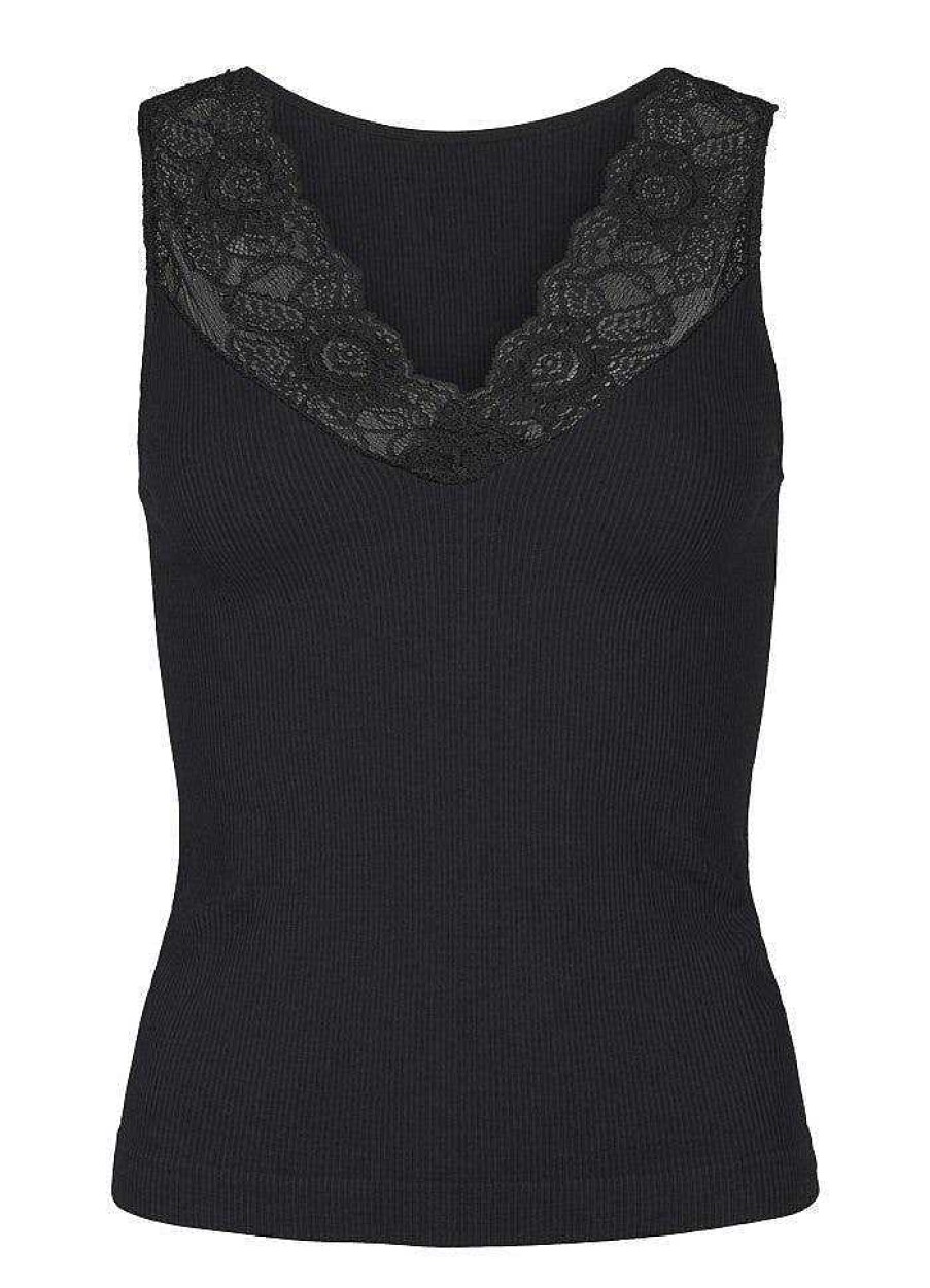 TIM u0026 SIMONSEN Tim & Simonsen Top - Belen V-Lace - Black (Reversible) | T-Shirts & Tops