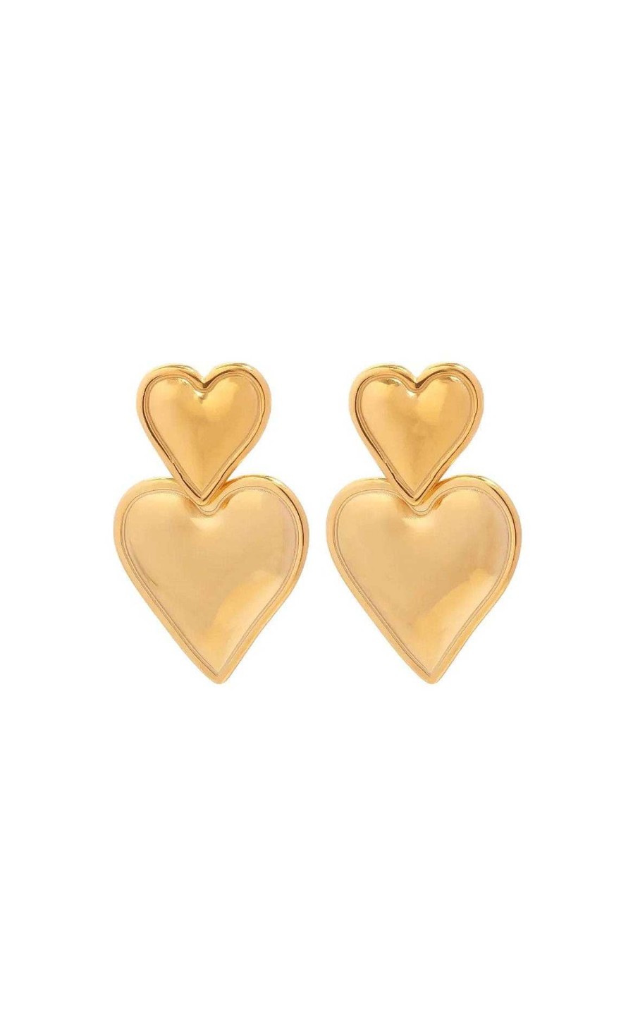 Smykkeli Copenhagen Mykkeli Copenhagen Earrings - Marseille Heart - Gold | Jewelry