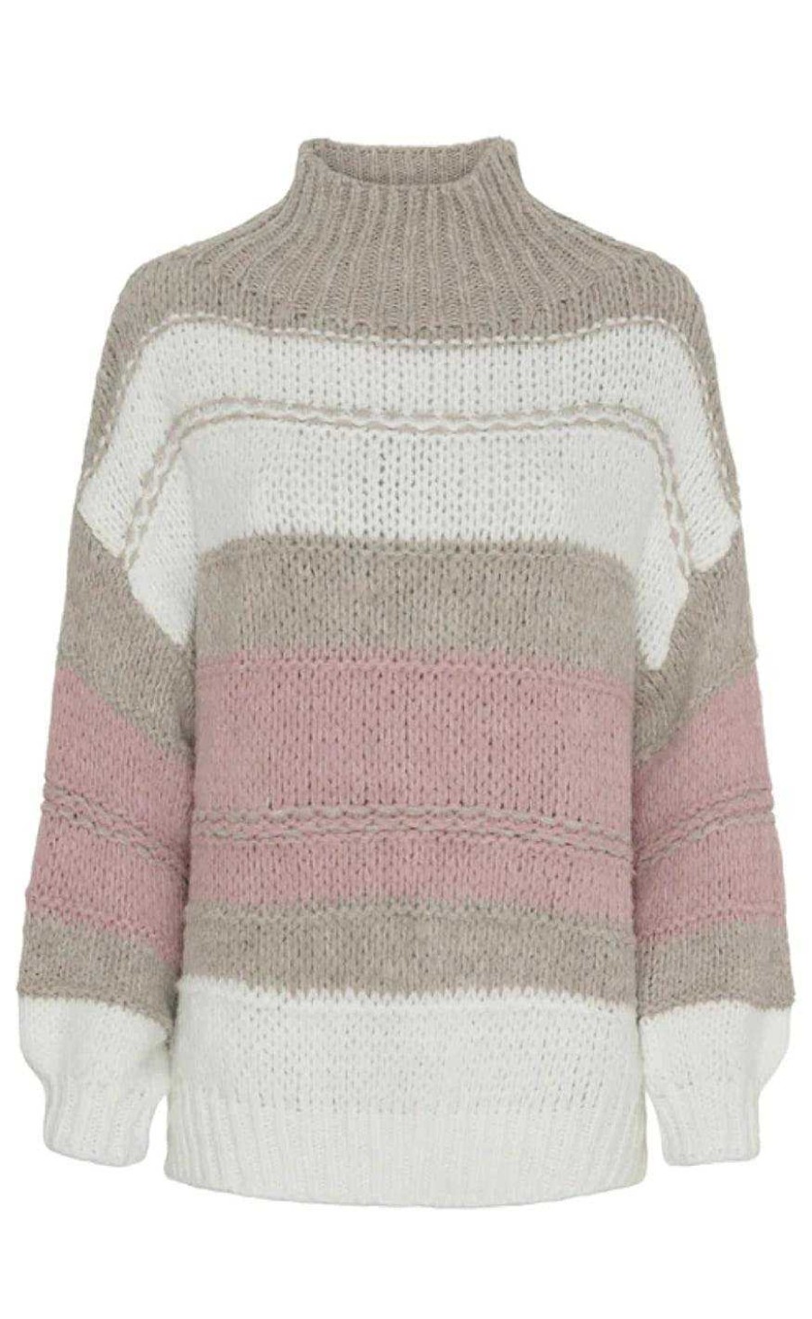 Marta Du Chateau Marta Du Chateau Knit - 23822 Maddy - Bianco/ Beige/ Cipria | Knitwear & Sweat