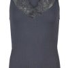 TIM u0026 SIMONSEN Tim & Simonsen Top - Belen V-Lace - Anthracite | T-Shirts & Tops