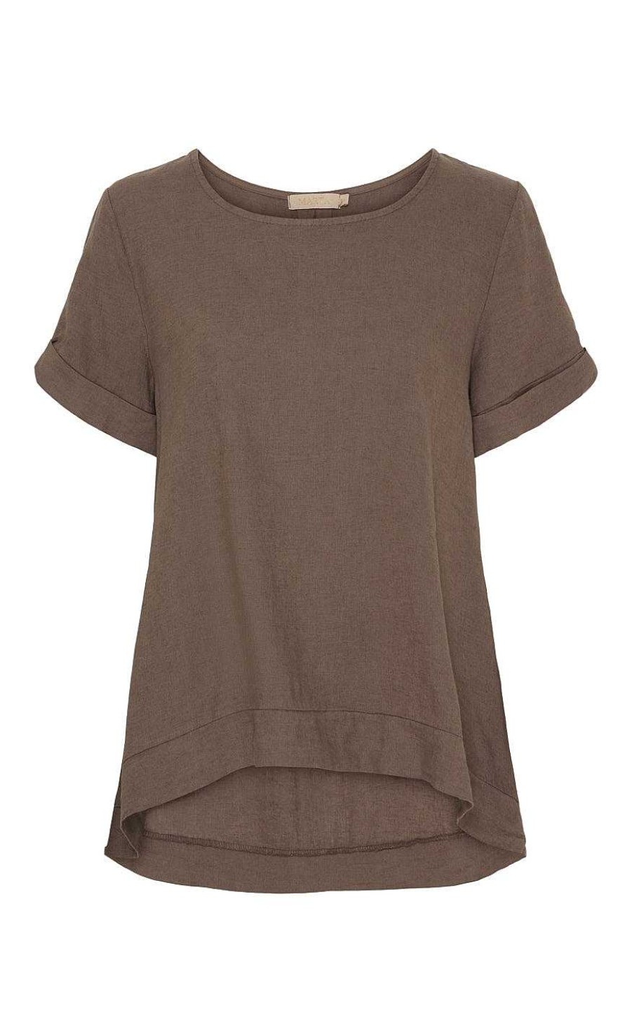 Marta Du Chateau Marta Du Chateau Blouse - 83893 Natalie - Cold Brown | Blouses