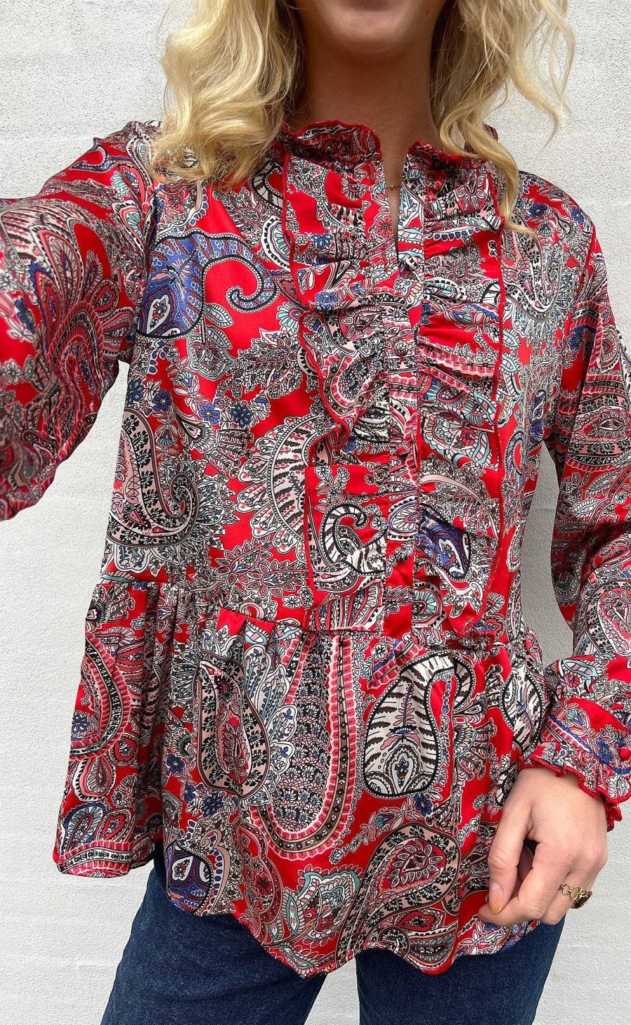 INA Copenhagen Ina Copenhagen Shirt - Evie - Red Paisley | Shirts