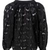 Black Colour Black Color Blouse - Nelly Flower - Black | Blouses