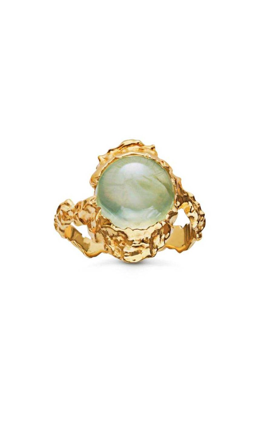 Maanesten Moonstone Ring - Goddess - Prehnit | Jewelry