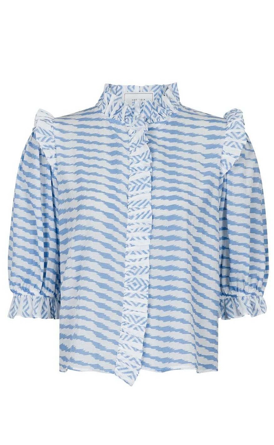 NEO NOIR Neo Noir Blouse - Chacha Graphic - Light Blue | Blouses