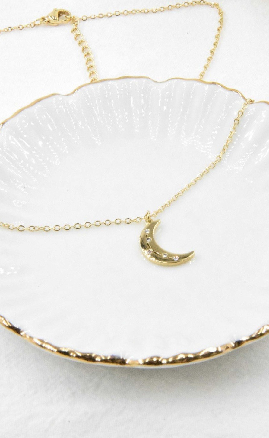 Smykkeli Copenhagen Jewelry Copenhagen Necklace - Toronto Moon - Gold | Jewelry