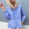 INA Copenhagen Ina Copenhagen Shirt - Evie - Blue/Pink Striped | Shirts