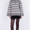 NEO NOIR Neo Noir Knit - Nevena - Dark Grey/Off. White | Knitwear & Sweat