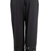 Black Colour Black Color Pants - Nelly Flower - Black | Trousers & Jeans