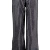 Black Colour Black Color Pants - Chicago - Gray Stripe | Trousers & Jeans