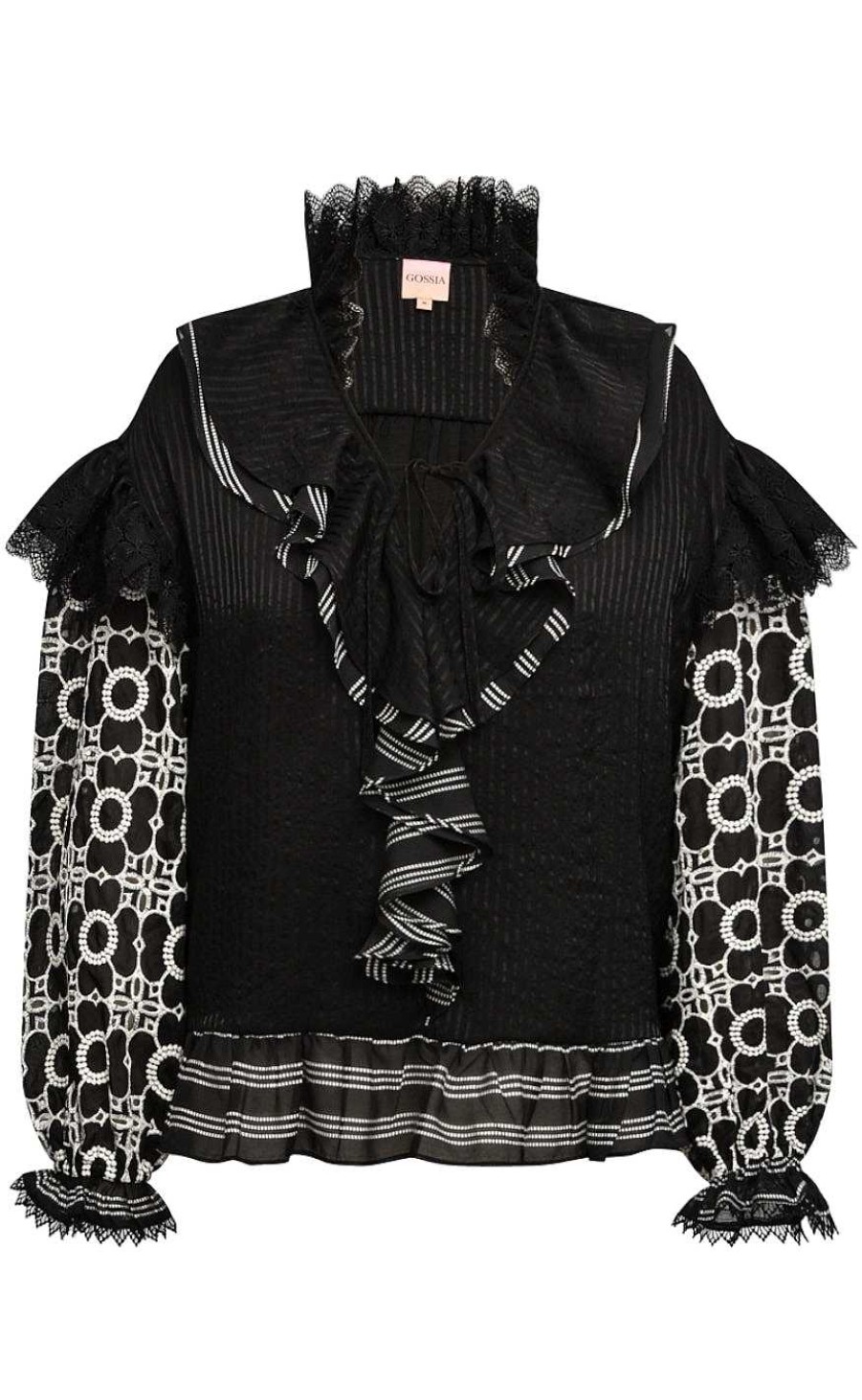 Gossia Gossia Blouse - Ninne - Black Mix | Blouses