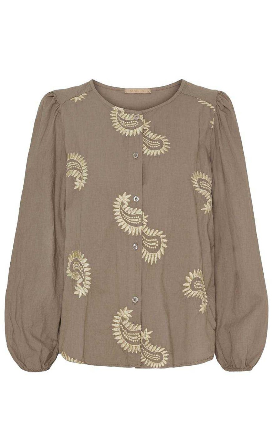 Marta Du Chateau Marta Du Chateau Blouse - 3181 Miriam - Fango | Blouses