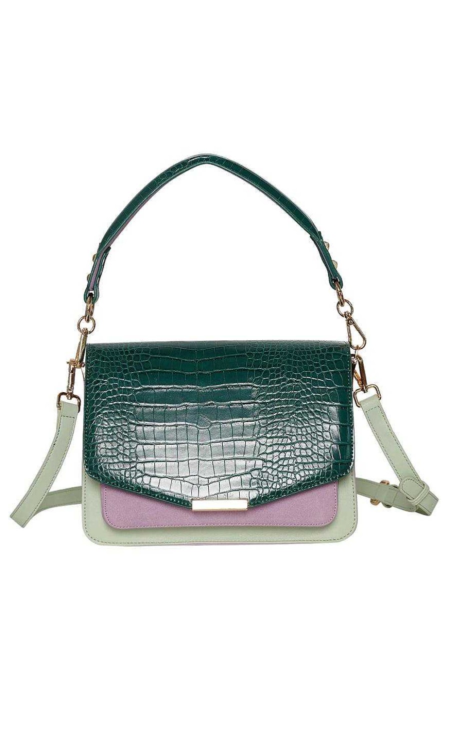 NOELLA Noella Bag - Blanca Multi Compartment - Green Croco/Mint/Purple Mix | Bags