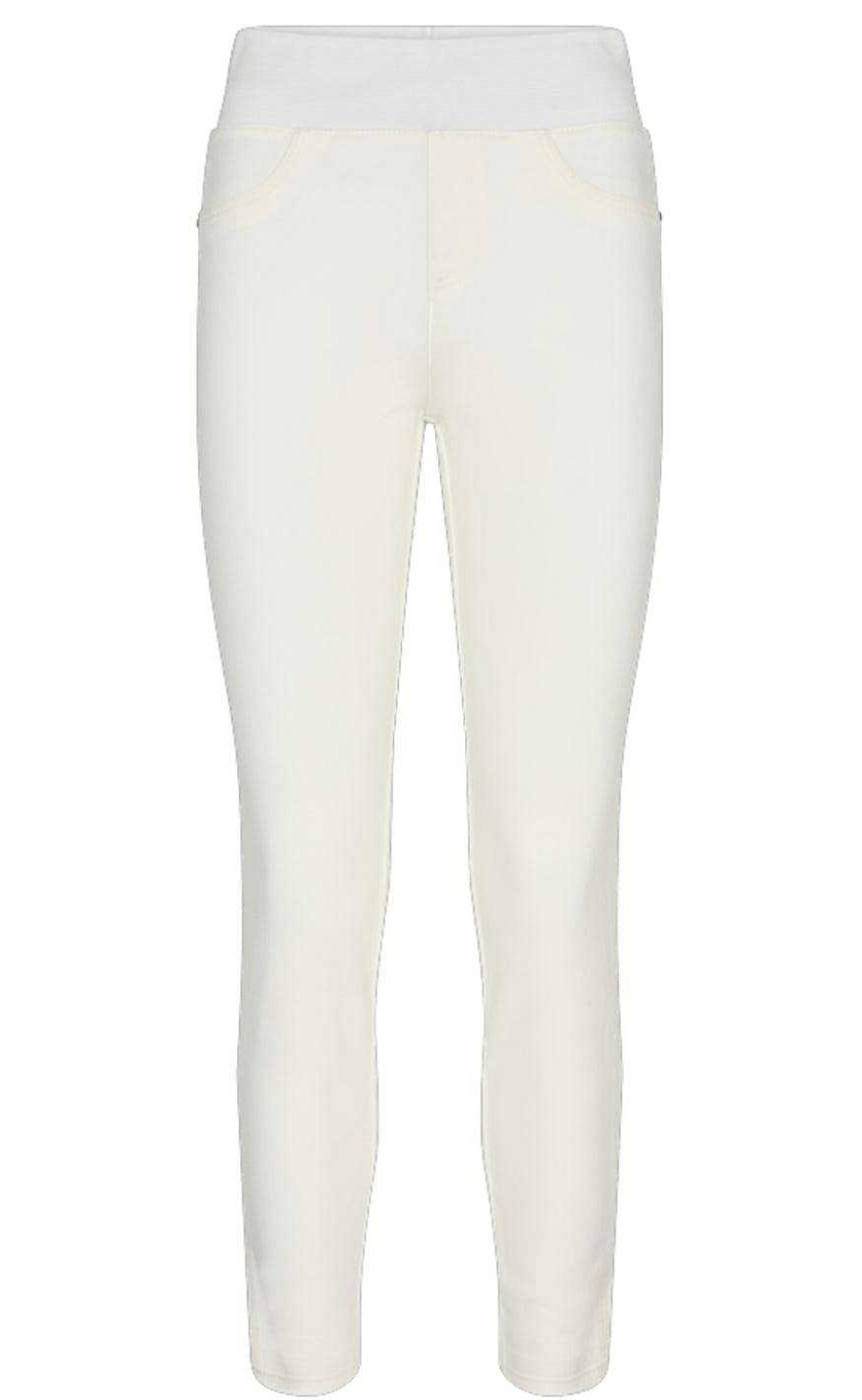 FreeQuent Freequent Pants - Shantal Ankle Raw - Bright White Denim | Trousers & Jeans