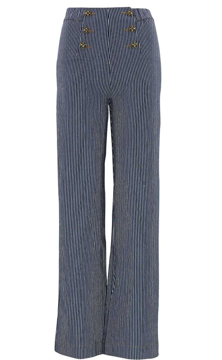 CONTINUE Continue Pants - Daniella - Blue Stripe | Trousers & Jeans