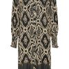 Marta Du Chateau Marta Du Chateau Dress - Gry - Black Geometric | Dresses