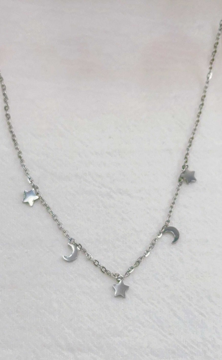 Smykkeli Copenhagen Jewelry Copenhagen Necklace - Porto Moon & Stars - Silver | Jewelry