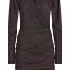 FreeQuent Freequent Dress - Glitter - Black With Cappuccino | Dresses