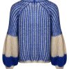 NOELLA Noella Cardigan - Liana - Cream/Cobalt Blue | Cardigans