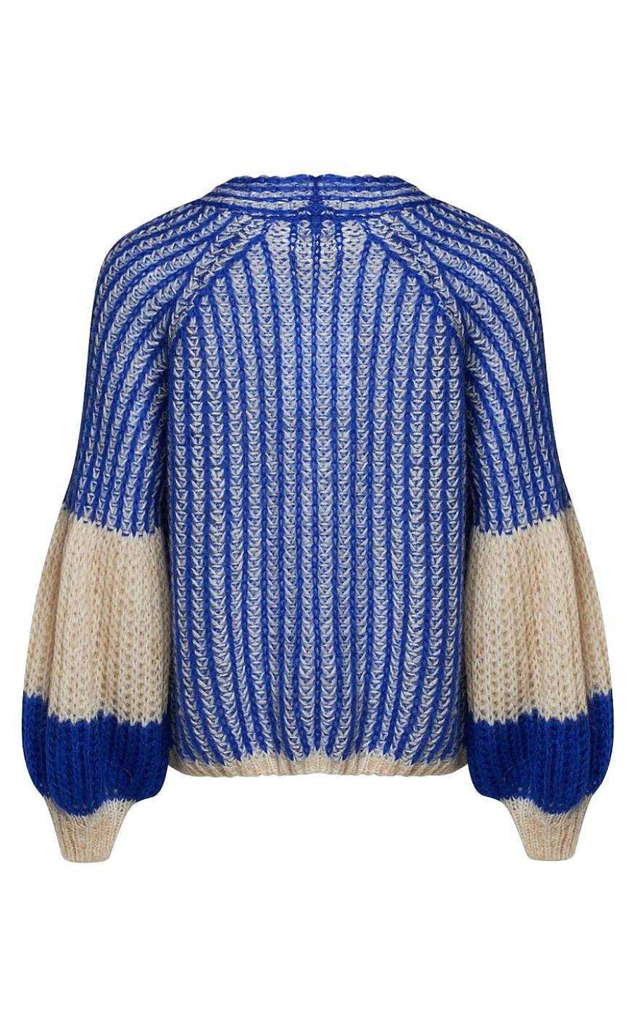 NOELLA Noella Cardigan - Liana - Cream/Cobalt Blue | Cardigans