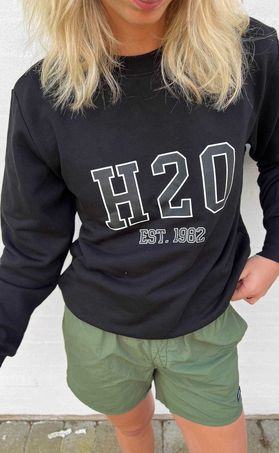 H2O H2O Sweater - College Sweat O'Neck - Black | Knitwear & Sweat