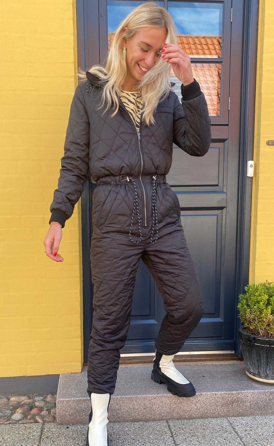 GLOBAL FUNK Global Funk Flight Suit / Thermal Suit - Isolde T Teddo Recycled - Black | Flight Suits