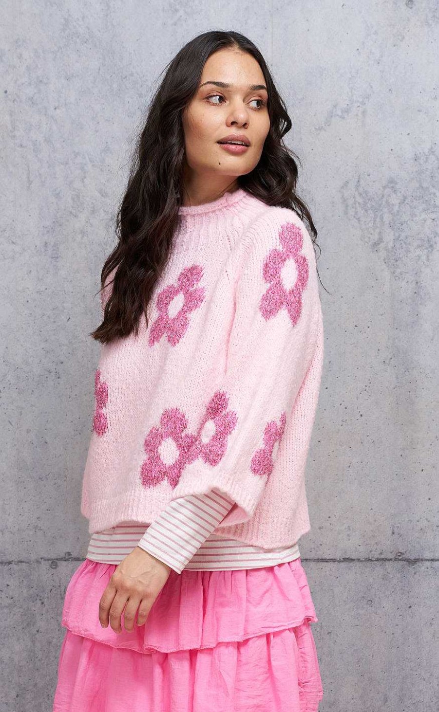 Marta Du Chateau Marta Du Chateau Knit - 23795 Shana - Fuxia Baby/Fuxia Chiaro | Knitwear & Sweat